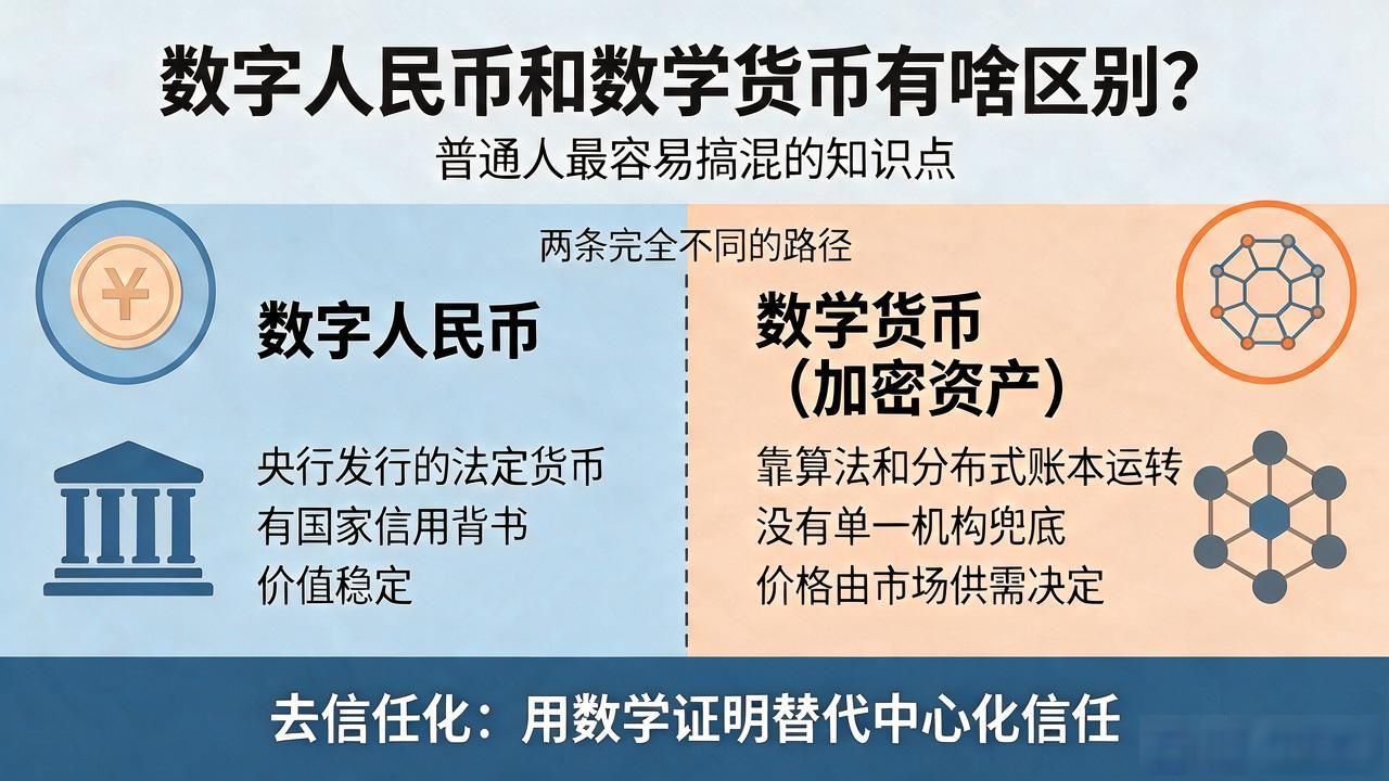 数字人民币和数学货币有啥区别？普通人最容易搞混的知识点