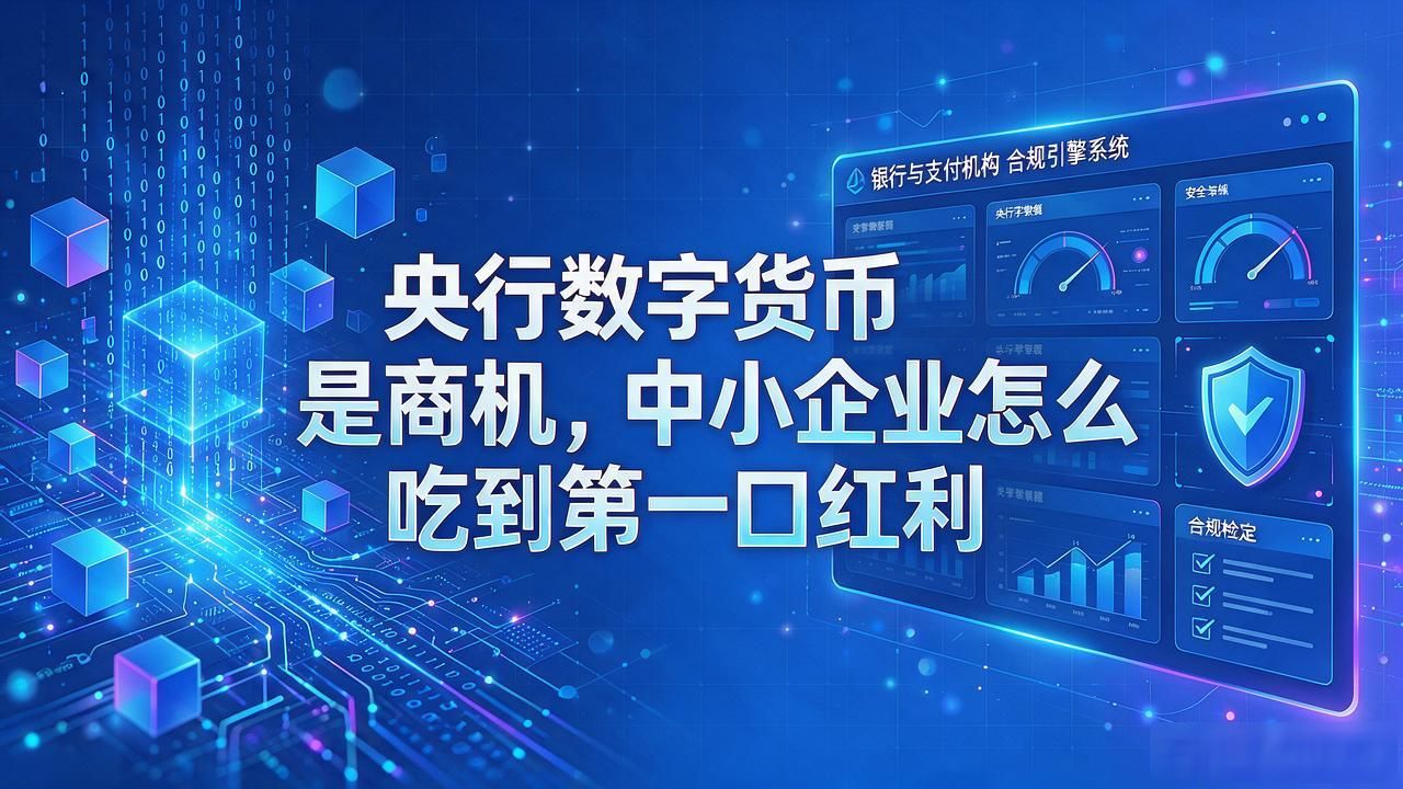 央行数字货币是商机，中小企业怎么吃到第一口红利