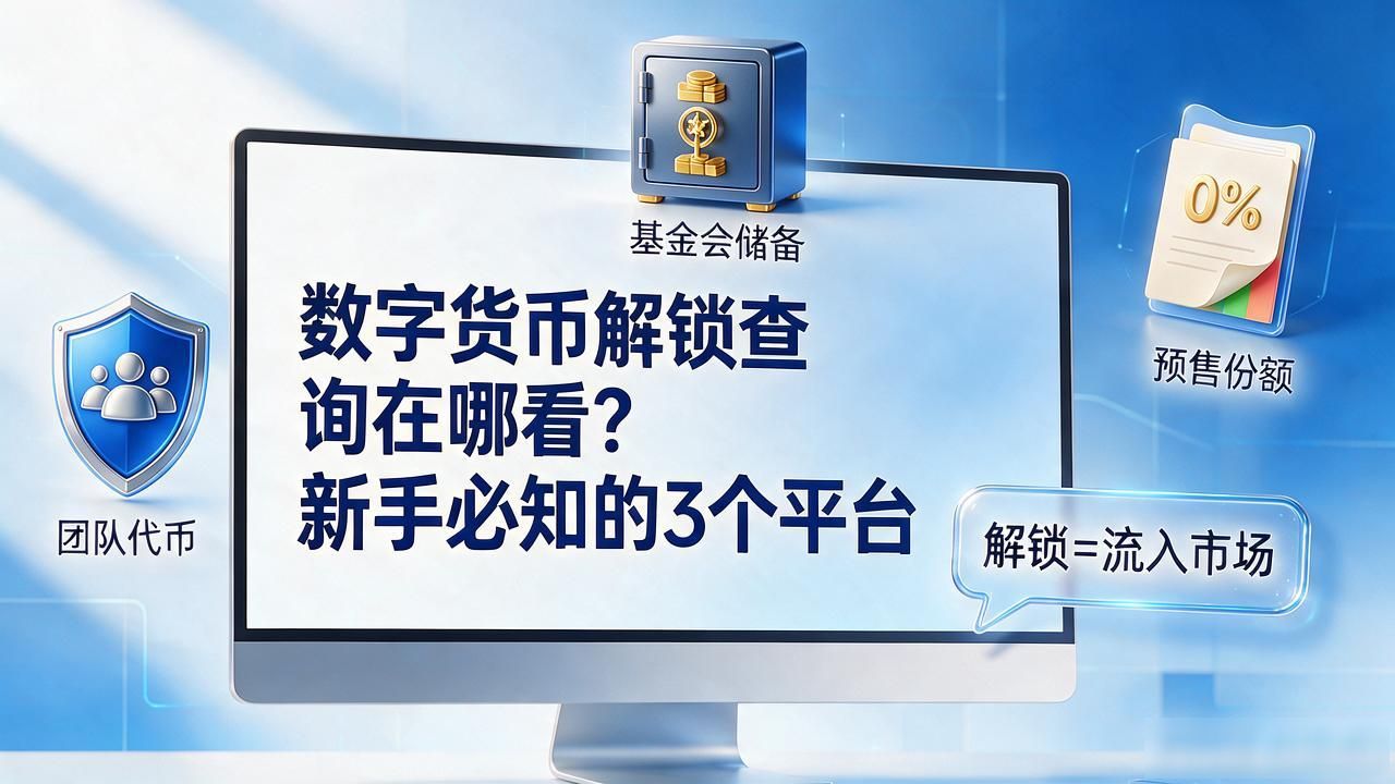 数字货币解锁查询在哪看？新手必知的3个平台