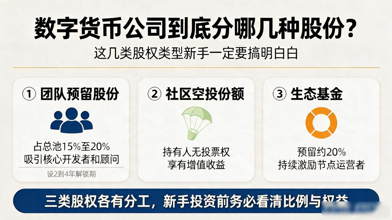 数字货币公司到底分哪几种股份？这几类股权类型新手一定要搞明白