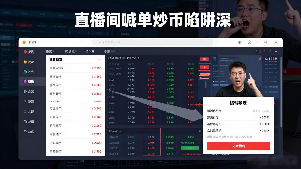 直播间喊单炒币陷阱深
