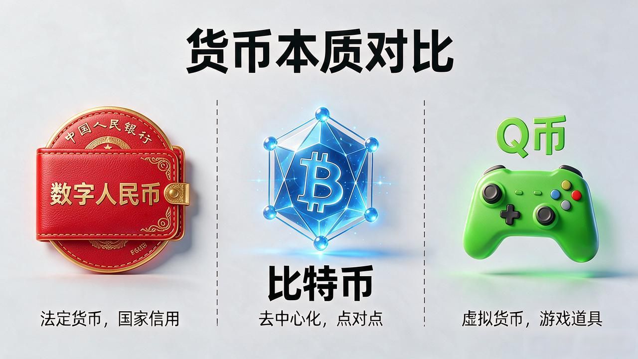 Q币等于数字货币？这话不靠谱，和数字人民币完全是两码事