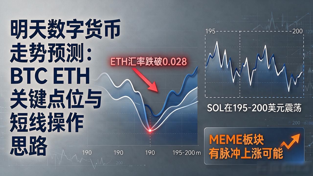 明天数字货币走势预测：BTC ETH关键点位与短线操作思路