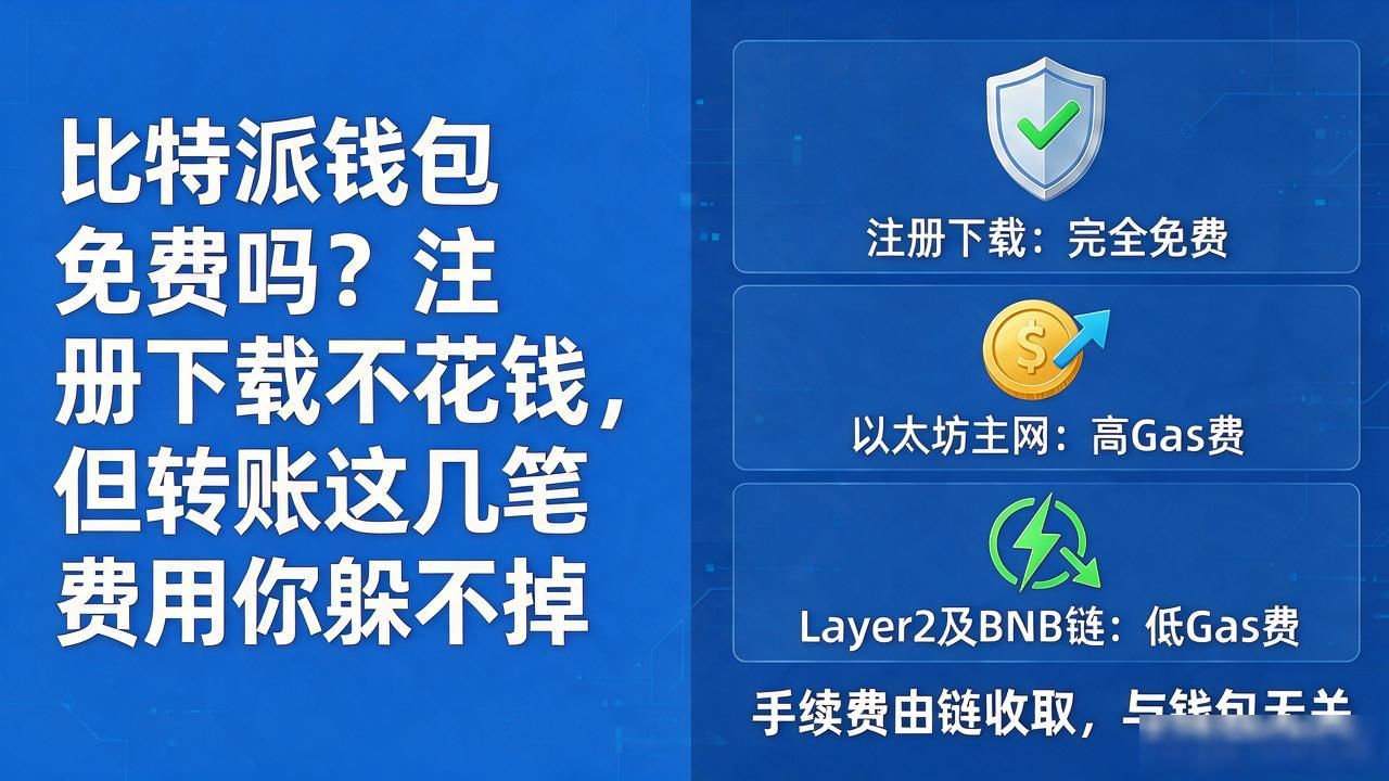 比特派钱包免费吗？注册下载不花钱，但转账这几笔费用你躲不掉