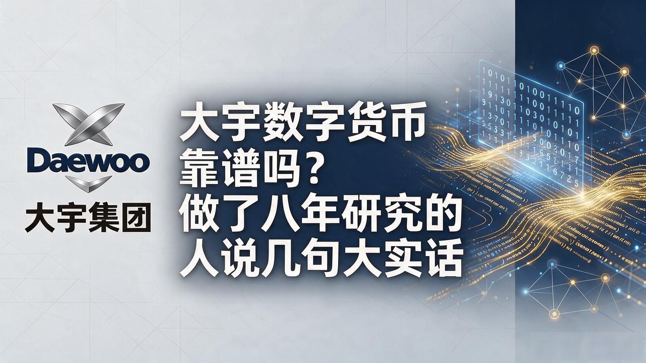 大宇数字货币靠谱吗?做了八年研究的人说几句大实话